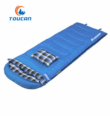 TOUCAN-Blue envelope with cap outdoor sleeping bag